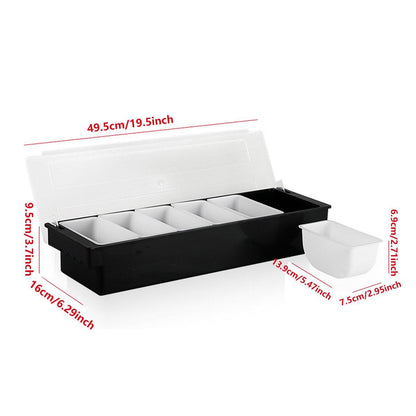 Multi-Grid Fruit Box 6 Compartments 19.5x6.29x3.7in for Fresh Fruit Preservation