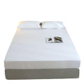 Single 96x200cm Hotel Bedding White Cotton Satin Bedspread - Cotton single jet satin-80x80s - SuperSaverAU - view 3