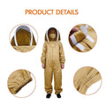 Premium Aimall Cotton Beekeeping Suit with Veil Hood & Gloves - L