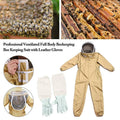 Premium Aimall Cotton Beekeeping Suit with Veil Hood & Gloves - L