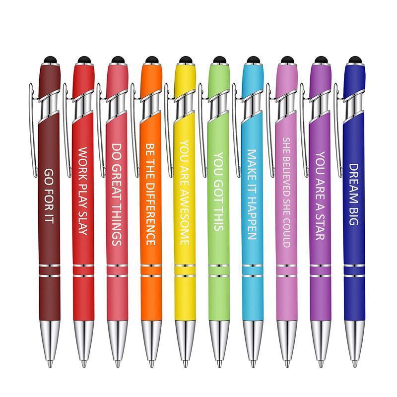 Premium Funny Swear Word Stylus Ballpoint Pens – Set B 10 Pack
