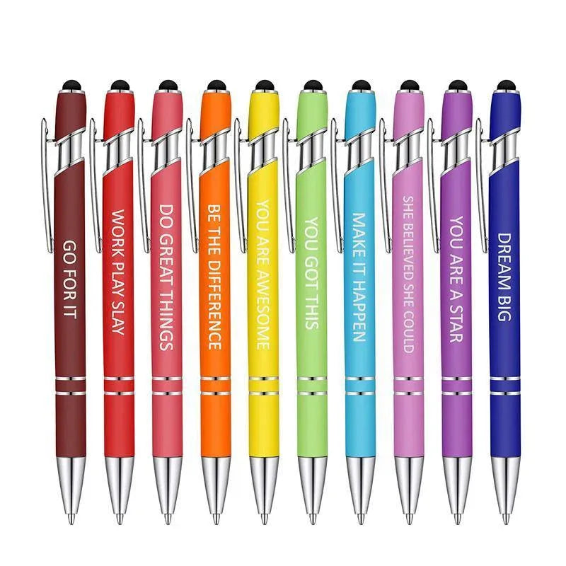 Premium Funny Swear Word Stylus Ballpoint Pens – Set C 10 Pack