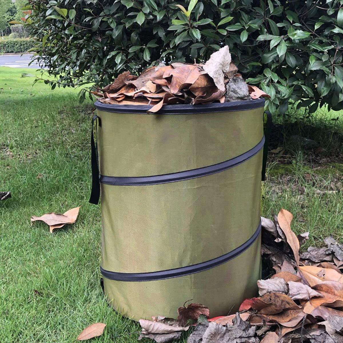 Foldable Garden Trash Can - Collapsible Oxford Cloth, Lock Design, Medium Size - SuperSaverAU - view 2
