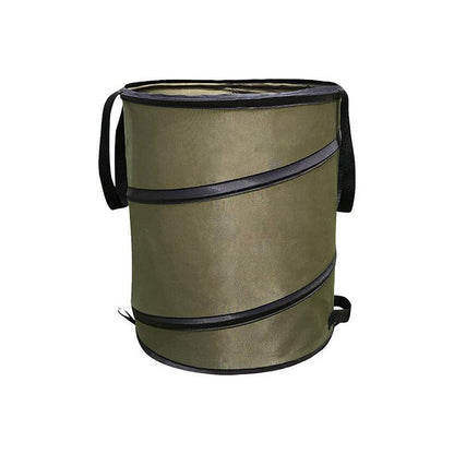 Foldable Garden Trash Can - Collapsible Oxford Cloth, Lock Design, Medium Size