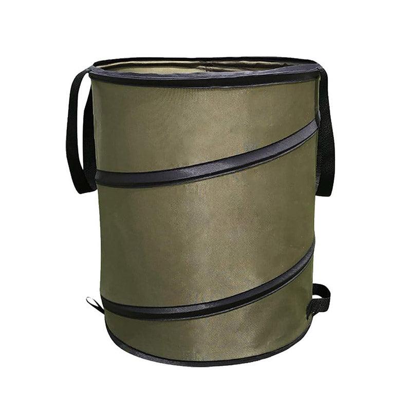 Foldable Garden Trash Can - Collapsible Oxford Cloth, Lock Design, Medium Size