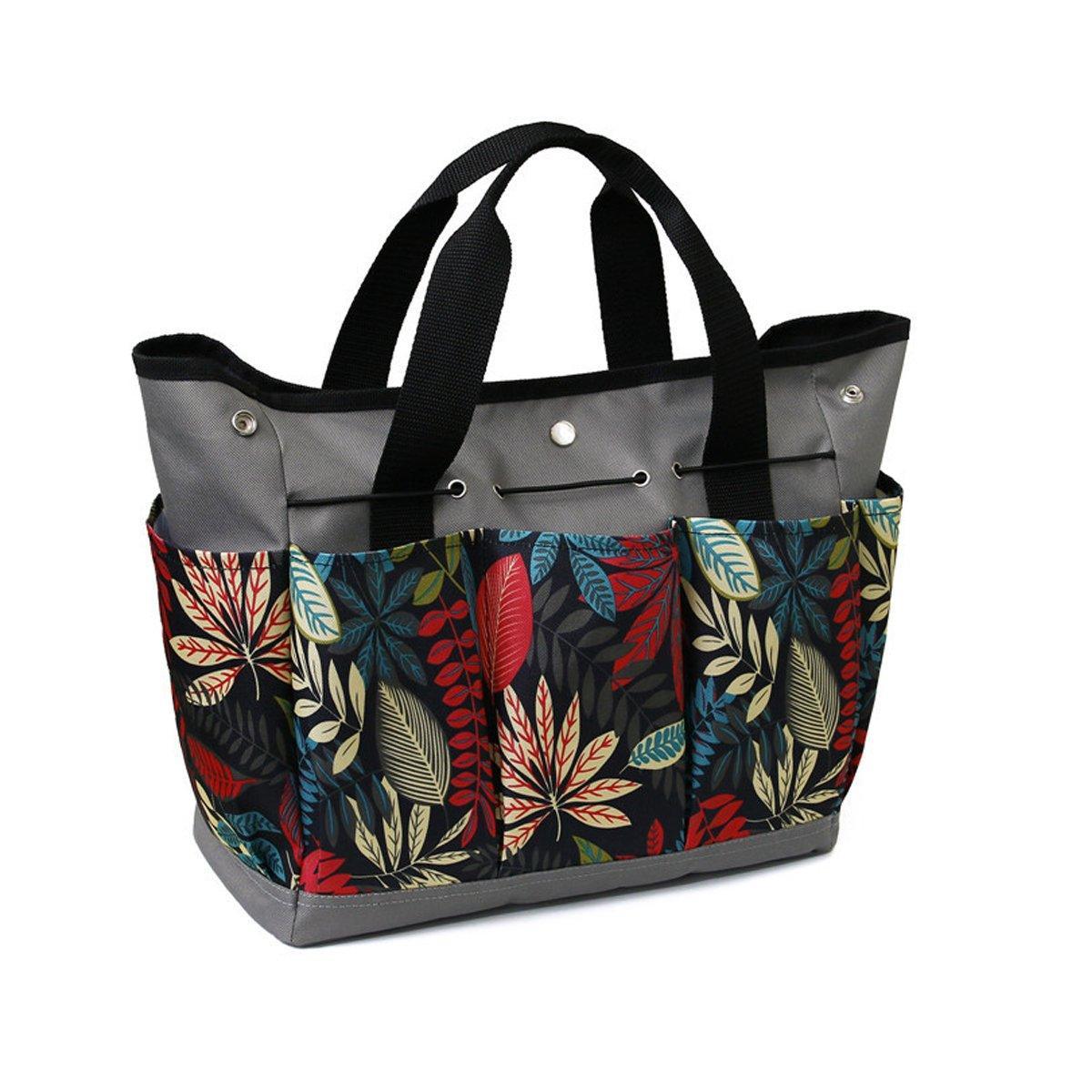 Gardening Storage Bag 34.3x17.2x30.5cm Waterproof with Pockets & Ergonomic Handle