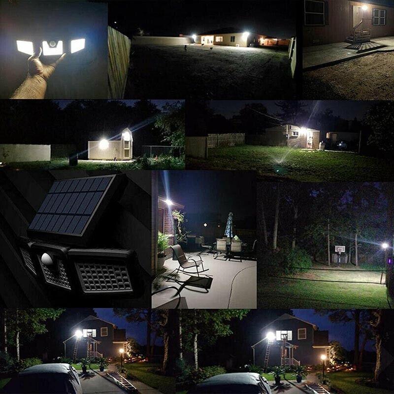 Premium 66 LED Solar Motion Sensor Security Light – 3 Head