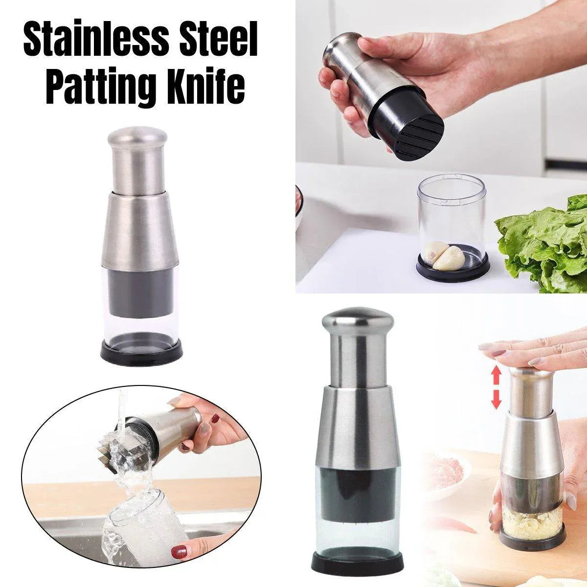 Premium 304 Stainless Steel Manual Garlic Press Crusher