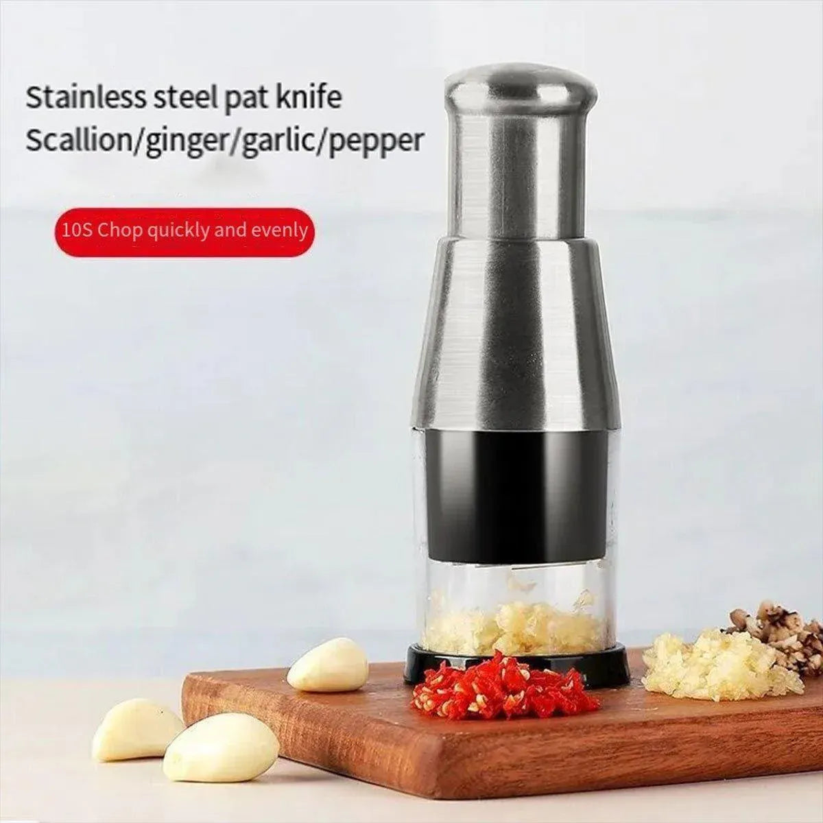 Premium 304 Stainless Steel Manual Garlic Press Crusher
