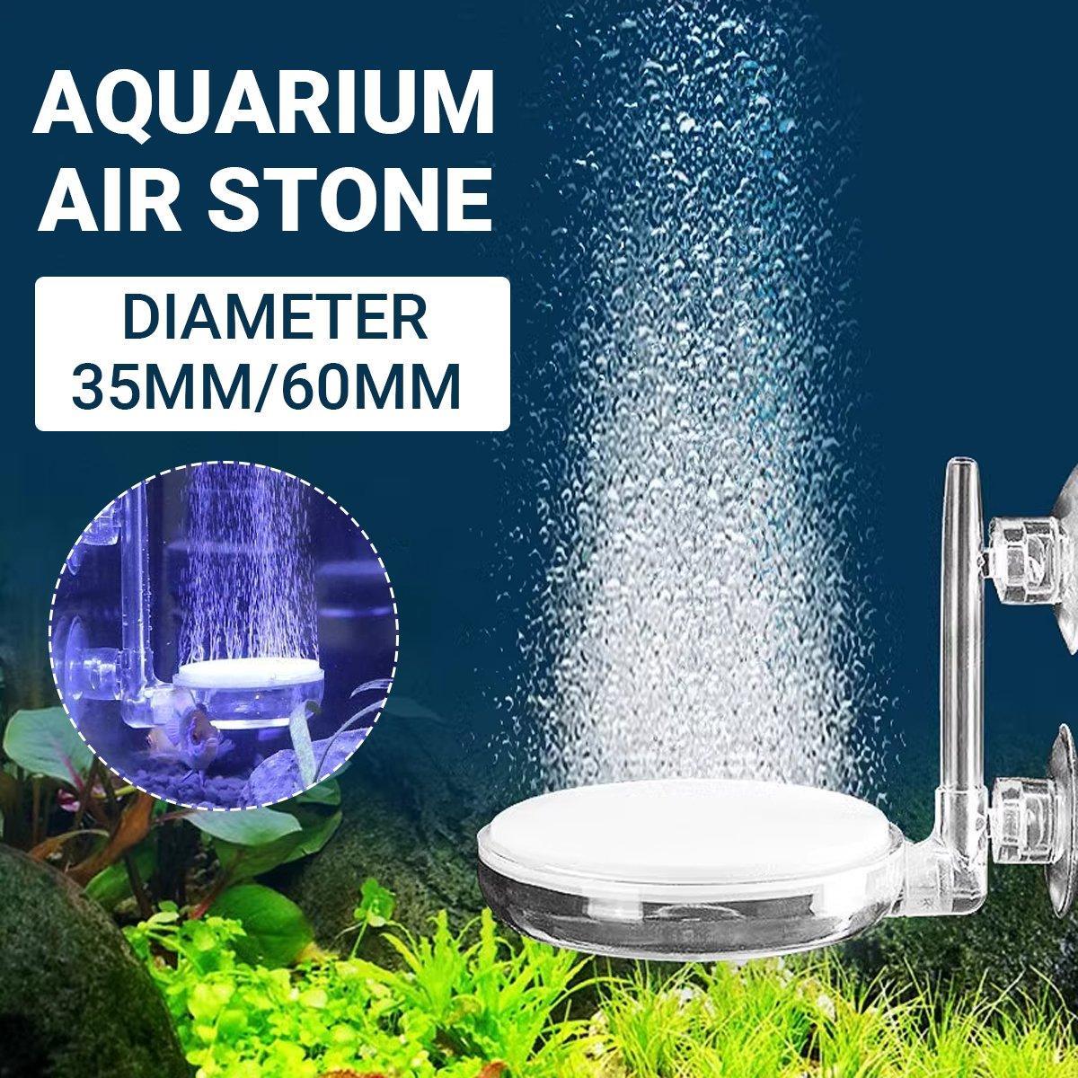 Premium 35mm Quiet Aquarium Bubble Stone Aerator Disc Transparent