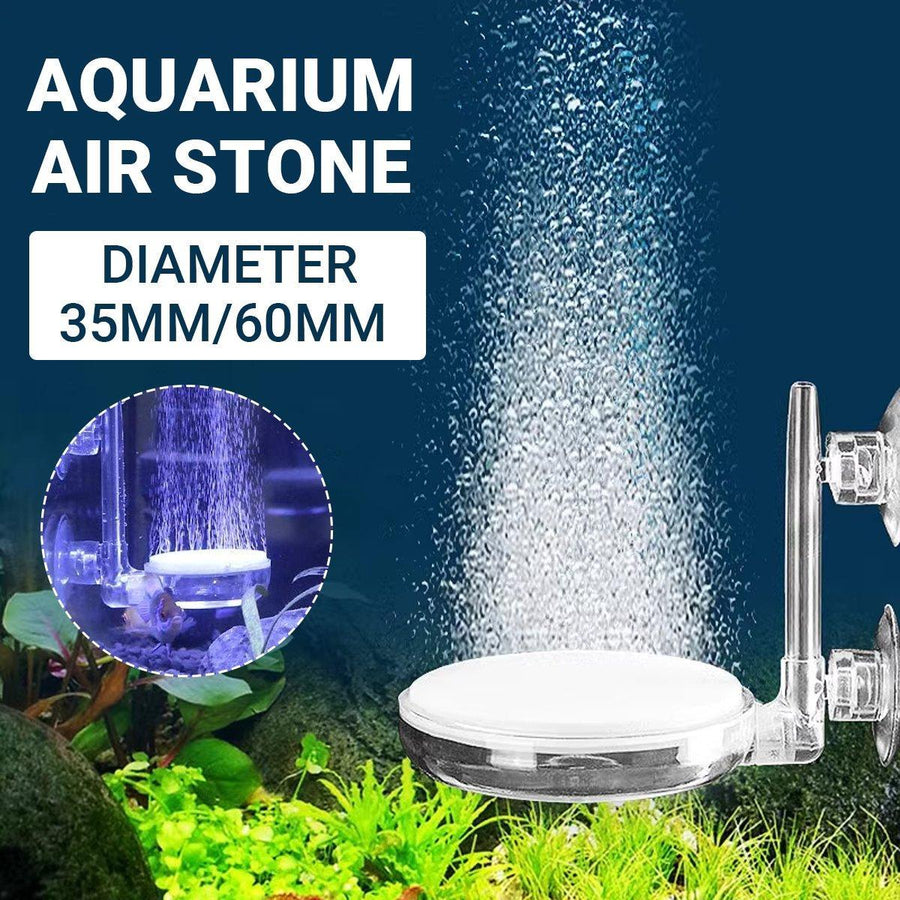 Premium 60mm Quiet Aquarium Bubble Stone Aerator Disc Transparent