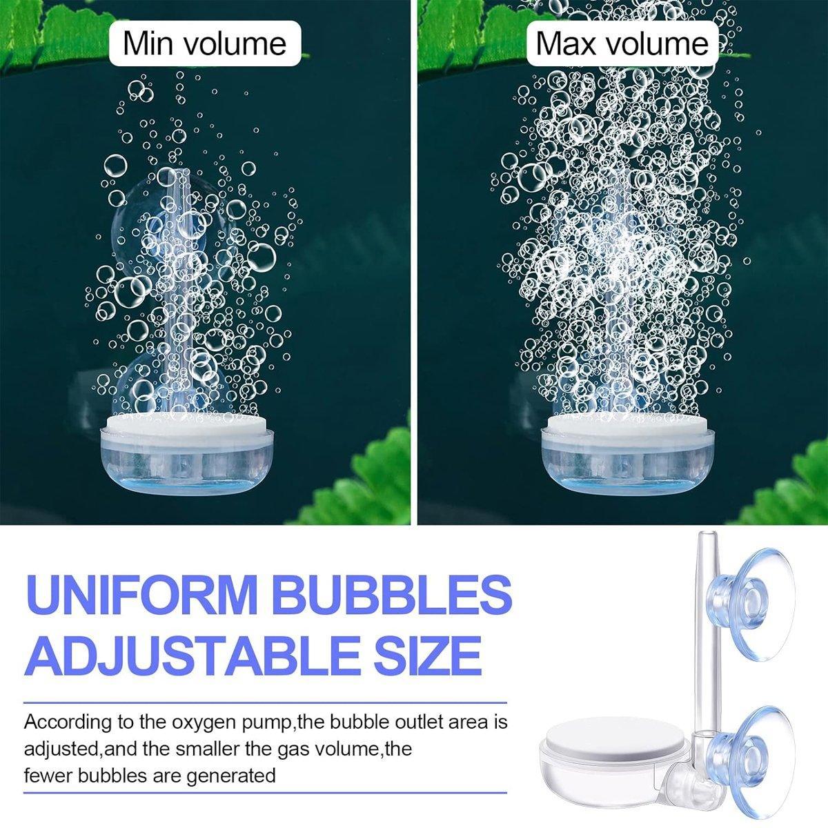 Premium 60mm Quiet Aquarium Bubble Stone Aerator Disc Transparent