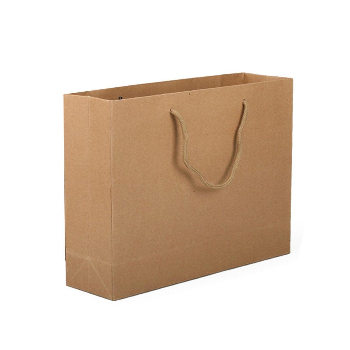25pcs Paper Gift Bags Handbag Kraft Paper BagsParty Favors Wedding Packaging - 17x24x10cm - SuperSaverAU - view 7