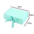 Premium Ribbon Flip Folding Gift Boxes – Black 5 Pack