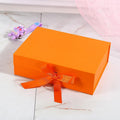 Premium Ribbon Flip Folding Gift Boxes – Black 5 Pack
