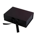 Premium Ribbon Flip Folding Gift Boxes – Black 5 Pack