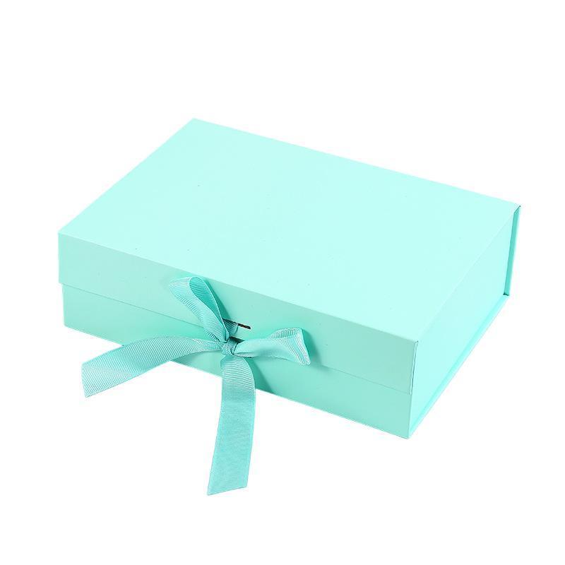 Premium Ribbon Flip Folding Gift Boxes – Black 5 Pack