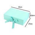 Elegant Ribbon Flip Folding Gift Boxes - Orange - 31 x 27 x 8.8 cm - 5 Pack - SuperSaverAU - view 1