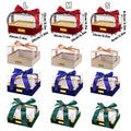 Premium Large Champagne Clear Acrylic Gift Box with Bow 20x20x13cm