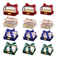 Premium Large Green Clear Acrylic Gift Box with Bow 20x20x13cm