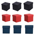 Premium 8 Pack Black Square Gift Boxes 12x12x12cm