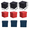 Premium 8 Pack Black Square Gift Boxes 12x12x12cm