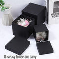Premium 8 Pack Black Square Gift Boxes 12x12x12cm