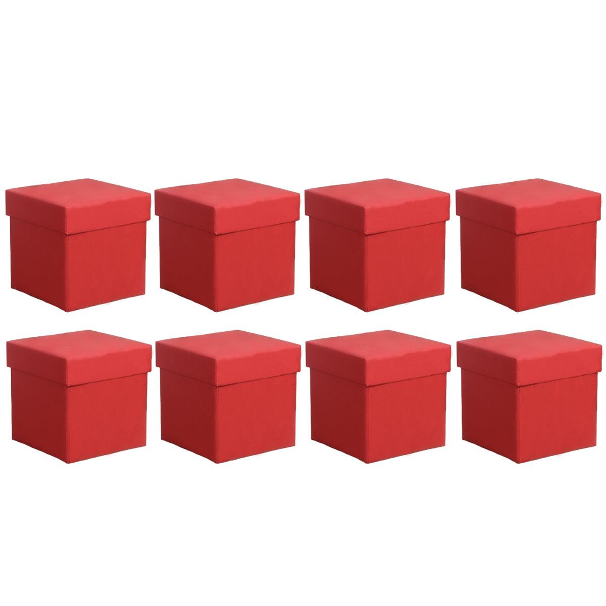Premium 8 Pack Black Square Gift Boxes 12x12x12cm