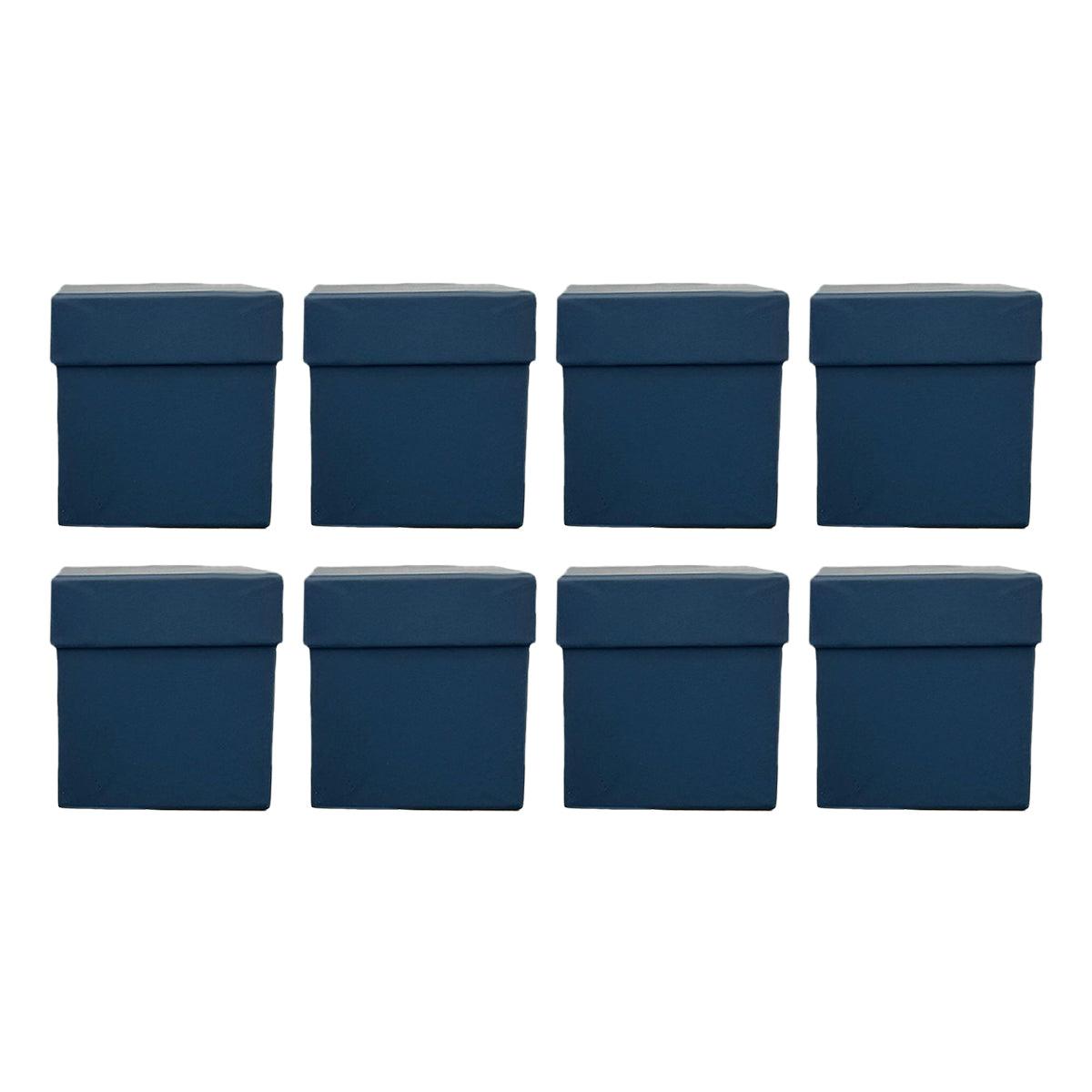 Premium 8 Pack Black Square Gift Boxes 12x12x12cm