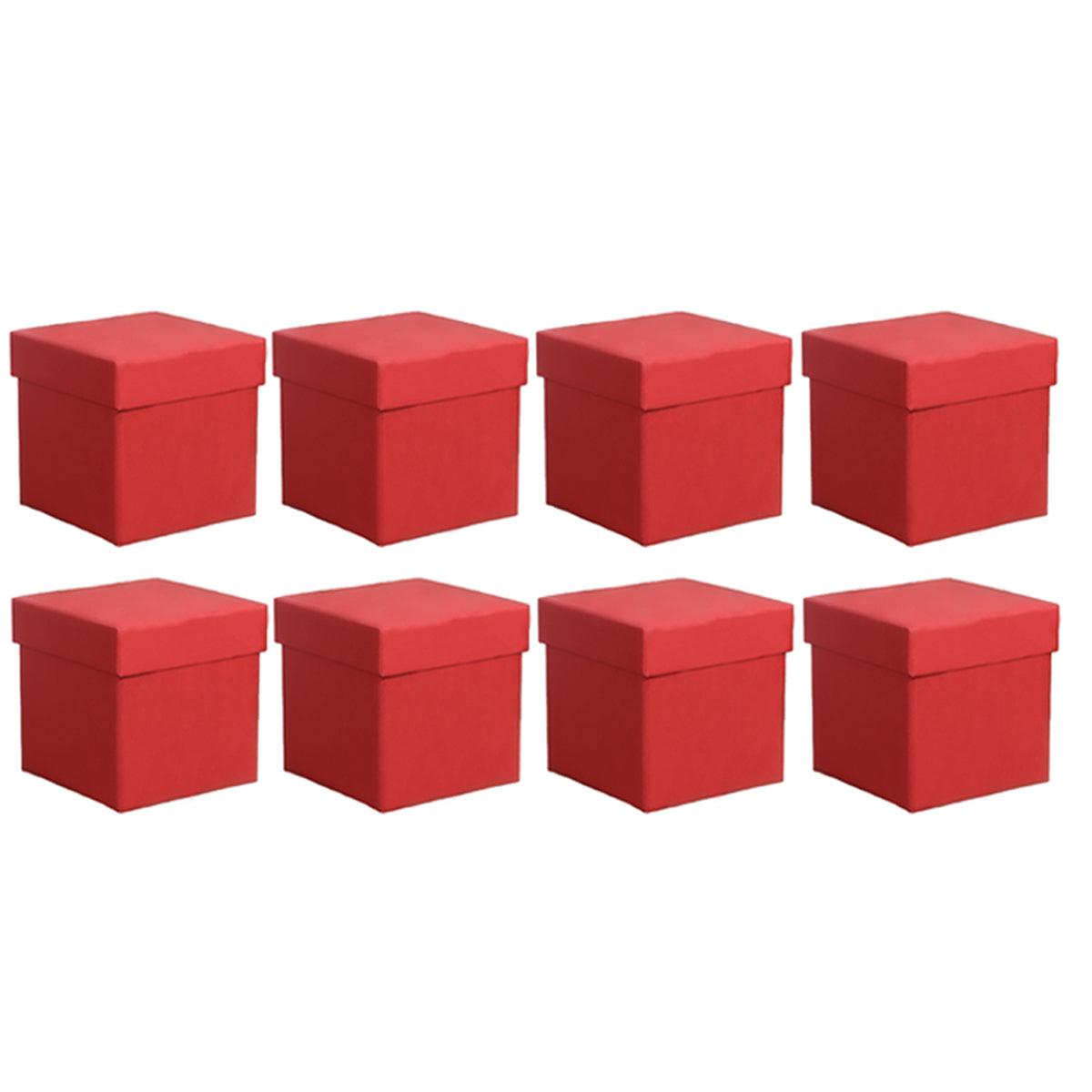 Premium 8 Pack Black Square Gift Boxes 20x20x16.5cm