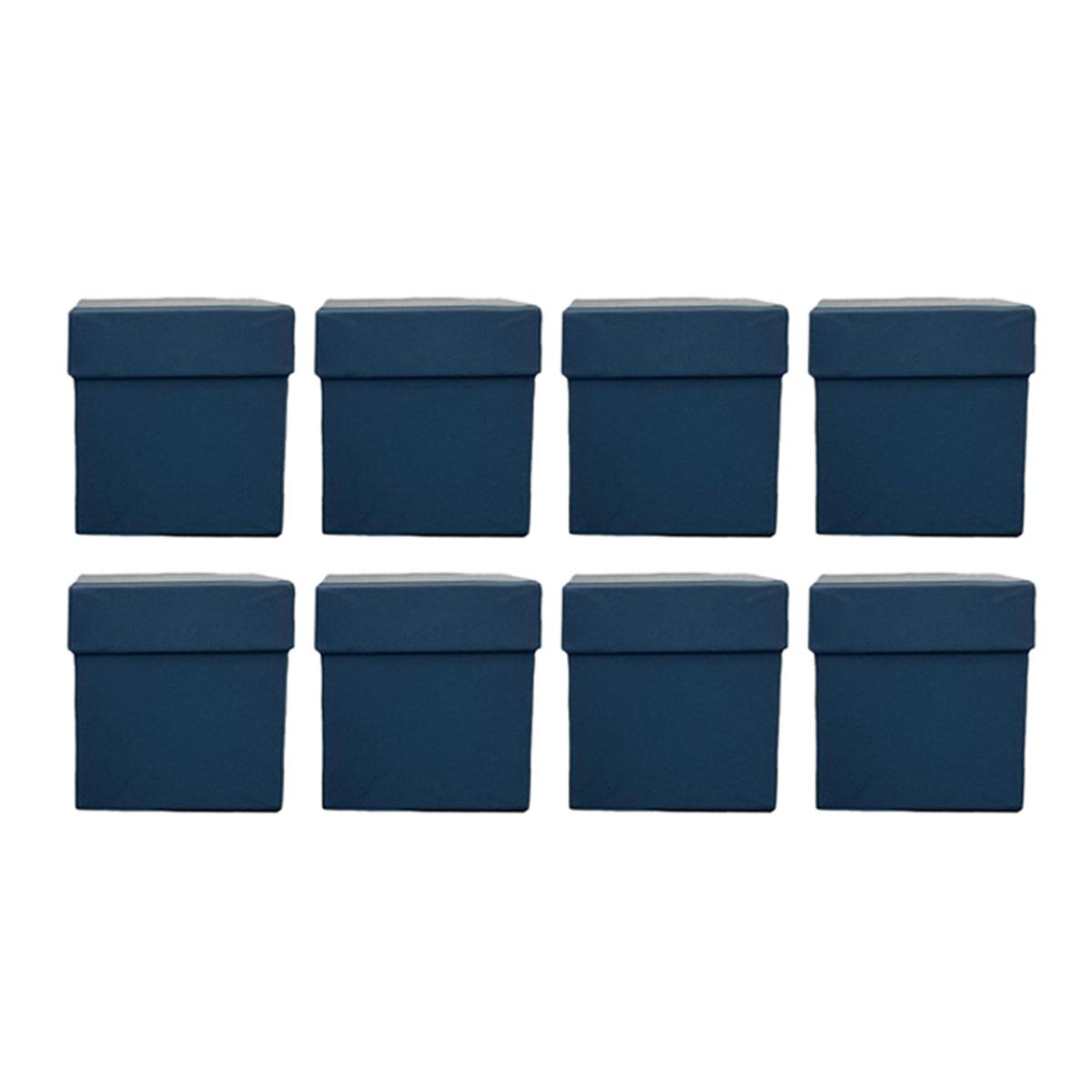 Premium 8 Pack Black Square Gift Boxes 20x20x16.5cm
