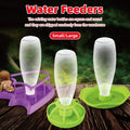 Premium Reptile Water Bowl with Inverted Bottle - Purple Platform L
