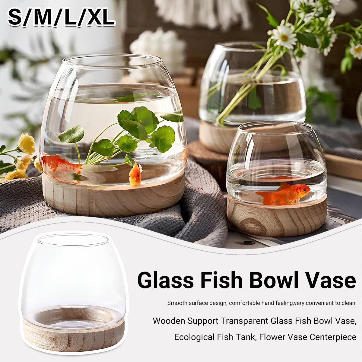 Premium Japanese Style Glass Vase Fish Tank – Large