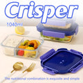 1040ml Glass Food Storage Container with Leak-Proof Lid - SuperSaverAU - view 1