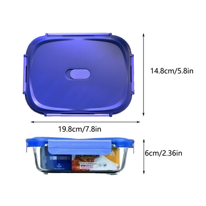 1040ml Glass Food Storage Container with Leak-Proof Lid