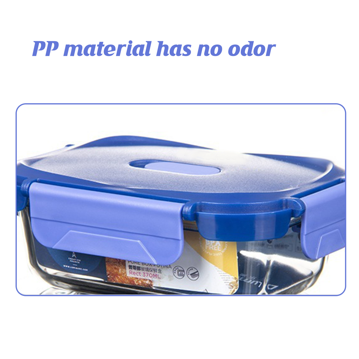 1040ml Glass Food Storage Container with Leak-Proof Lid