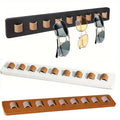 Premium White Wall Mounted Bamboo Glasses Storage Rack