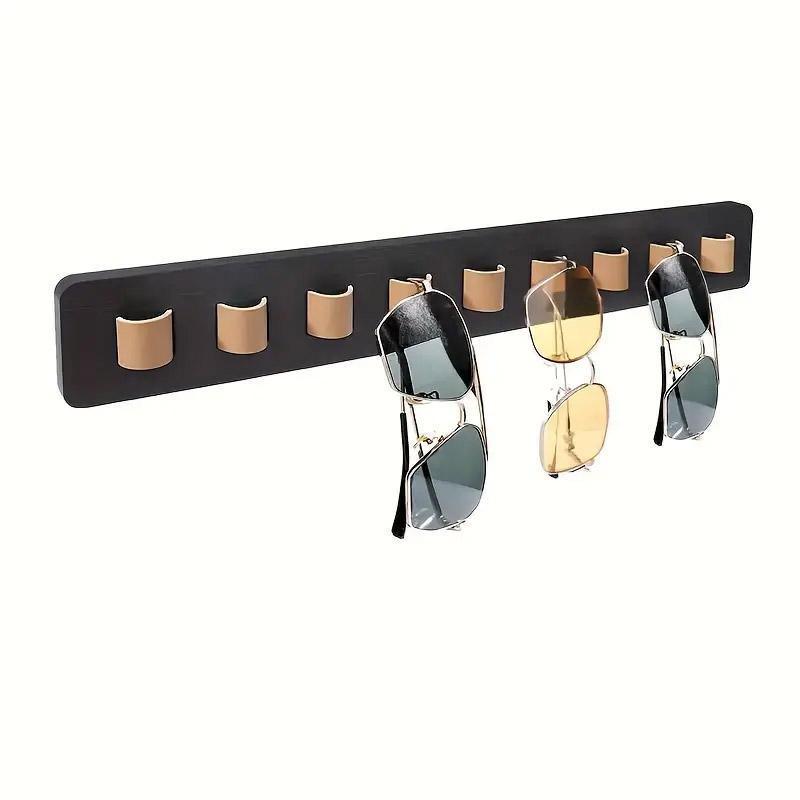 Premium White Wall Mounted Bamboo Glasses Storage Rack