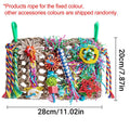 Parrot Gnawing Toy - Woven Grass Net, Colourful Chew Toy, 30cm x 21cm - SuperSaverAU - view 3