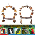Parrot Chew Toy - Natural Wood, 22cm x 18cm, Climbing, Grinding, Stress Relief - SuperSaverAU - view 4