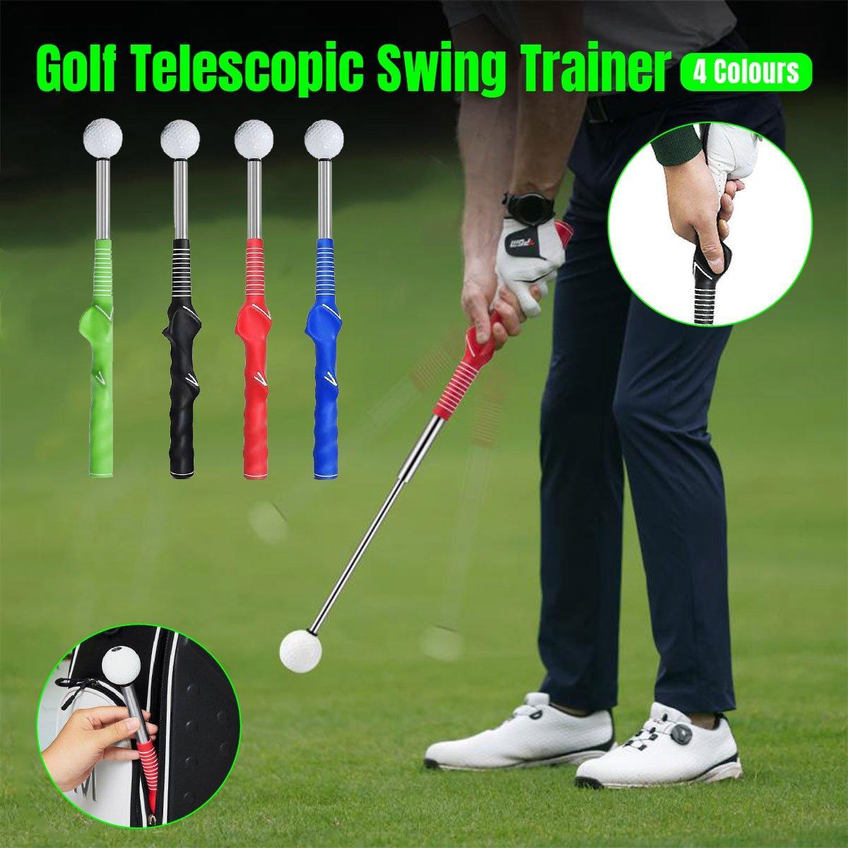 Blue Golf Swing Trainer - Telescopic Impact Sound Aid Tool - SuperSaverAU - view 1