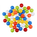 Premium 50PCS Hollow Plastic Golf Practice Balls 41mm - Random Colours