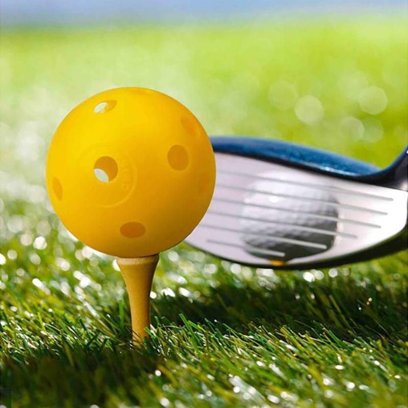 Premium 50PCS Hollow Plastic Golf Practice Balls 41mm - Random Colours