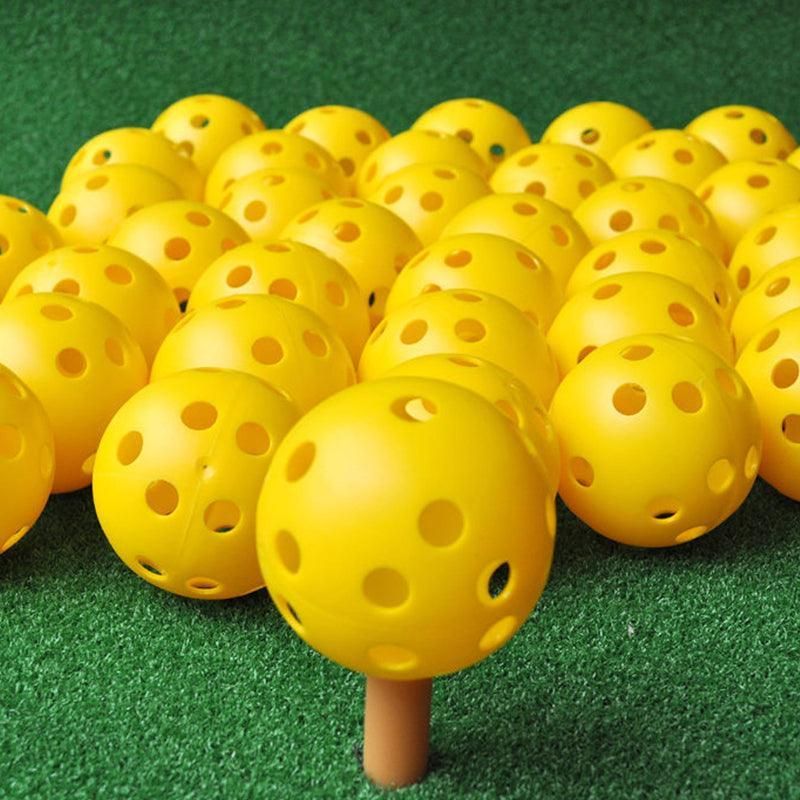 Premium 50PCS Hollow Plastic Golf Practice Balls 41mm - Random Colours