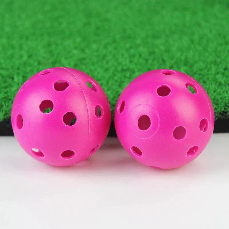 Premium 50PCS Hollow Plastic Golf Practice Balls 41mm - Random Colours