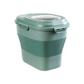Large Capacity Dog Food Storage Barrel - Foldable, Seal Lid, Grey, 46cm x 33cm x 40cm - SuperSaverAU - view 6