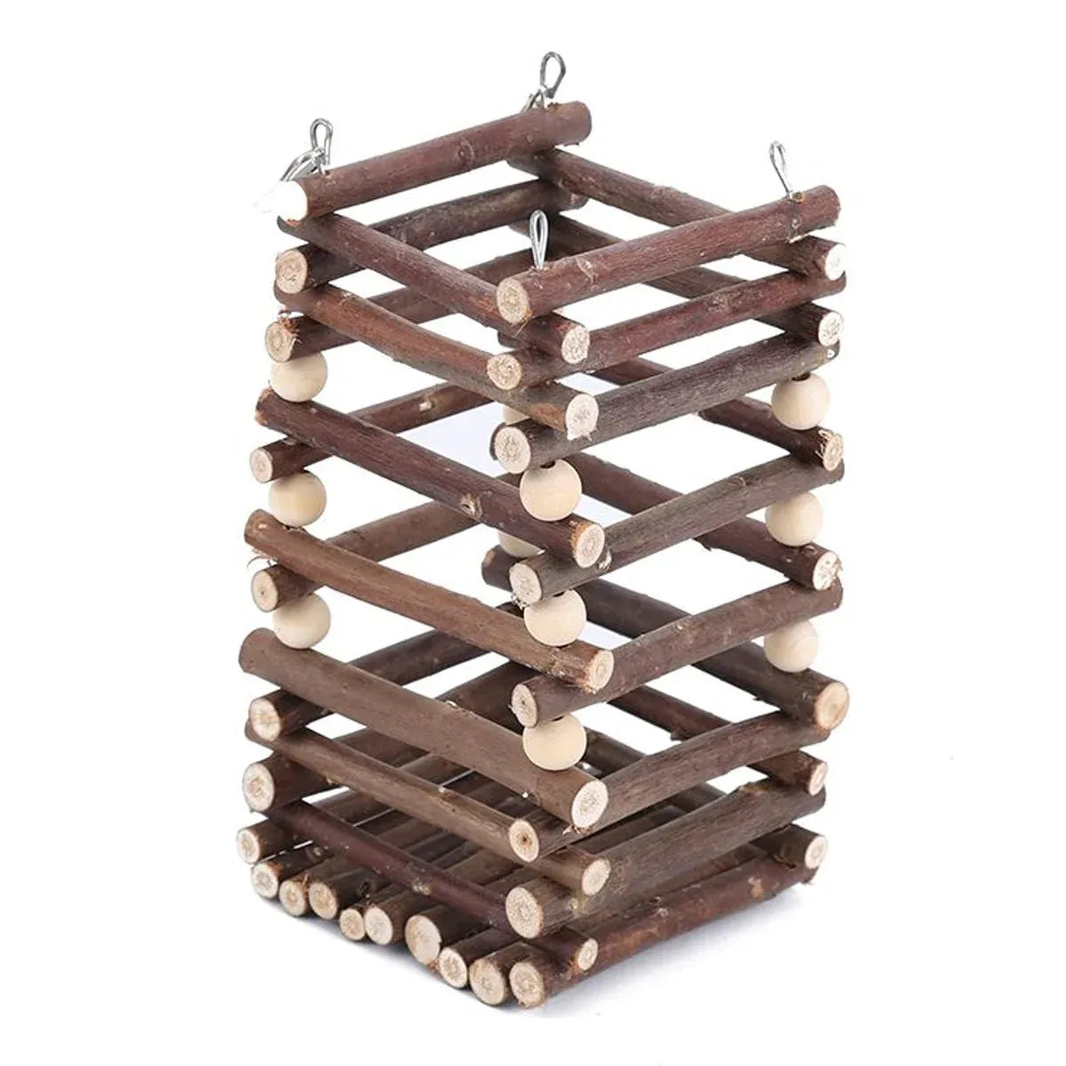 Premium Rabbit Hay Feeder Rack with Apple Wood Chew Frame