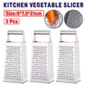 3pcs Stainless Steel Vegetable Shredder Set, Ergonomic Handle, Compact Size 9cm x 7.5cm x 21cm - SuperSaverAU - view 1