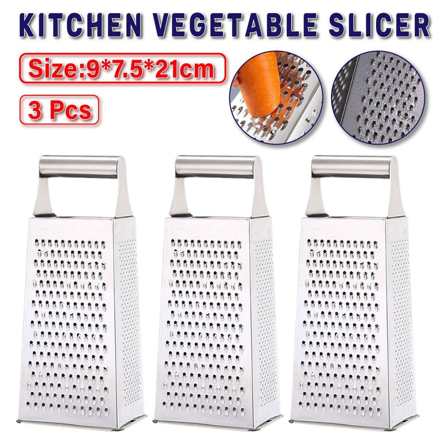 3pcs Stainless Steel Vegetable Shredder Set, Ergonomic Handle, Compact Size 9cm x 7.5cm x 21cm - SuperSaverAU - view 1