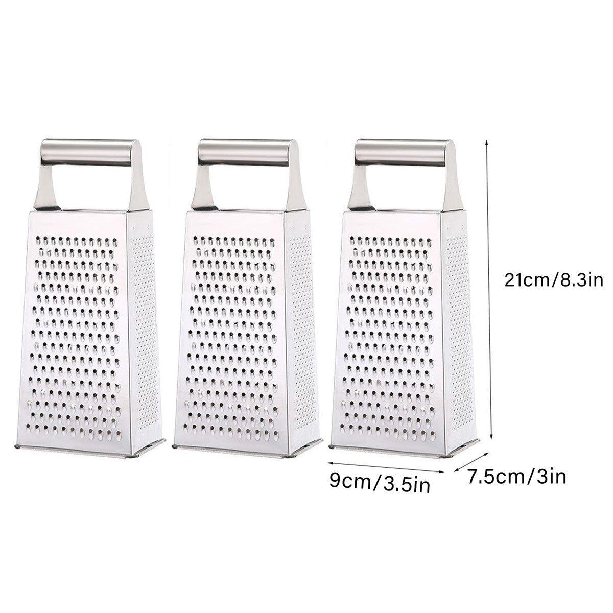 3pcs Stainless Steel Vegetable Shredder Set, Ergonomic Handle, Compact Size 9cm x 7.5cm x 21cm - SuperSaverAU - view 3